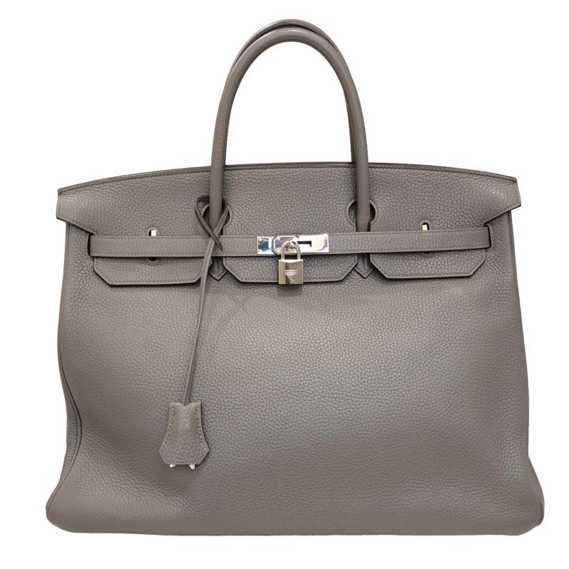 エルメス HERMES バーキン40 X刻 エタン シルバー金具 トリヨン