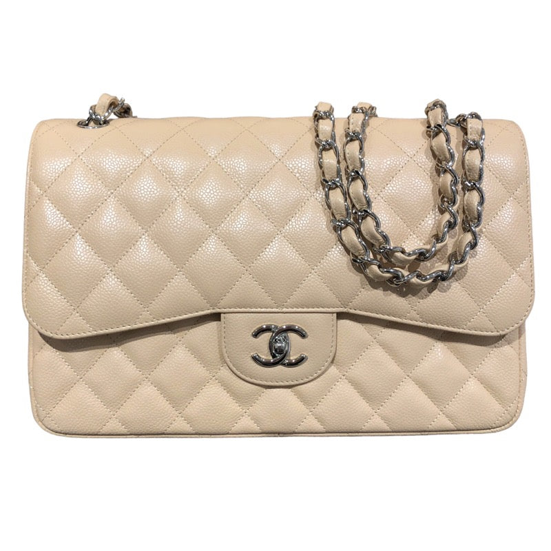 シャネル CHANEL デカマトラッセ30 A58600 ベージュ/SV金具 キャビアスキン レディース ショルダーバッグ |  中古ブランドリユースショップ OKURA(おお蔵)