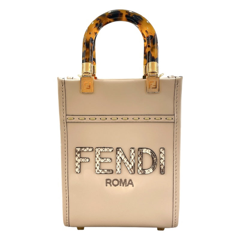 フェンディ FENDI サンシャインショッパーミニ 8BS051 グレージュ レザー レディース ショルダーバッグ | 中古ブランドリユースショップ  OKURA(おお蔵)