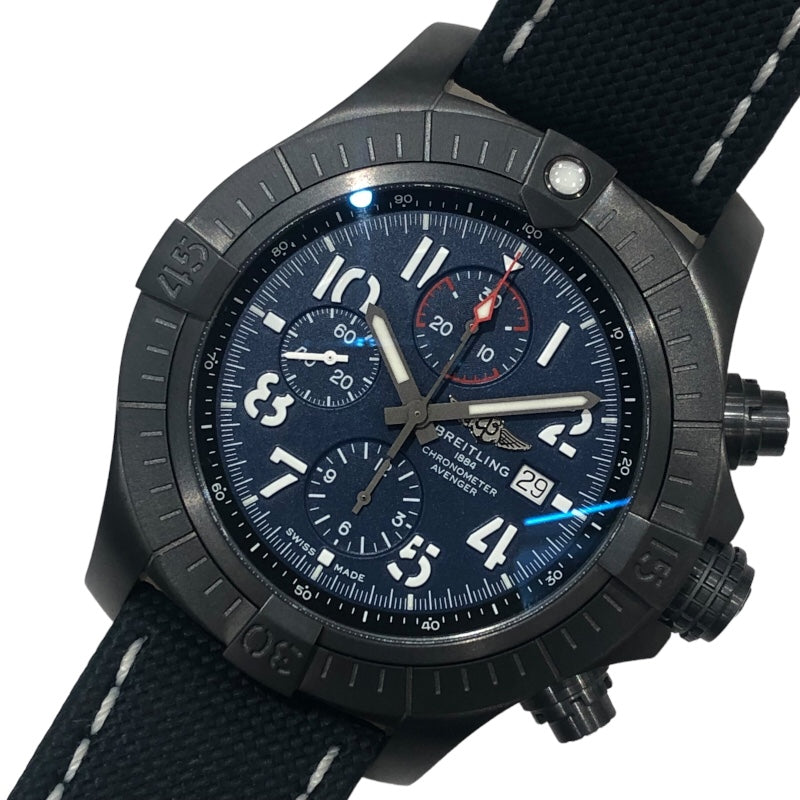 ブライトリング BREITLING チタン アベンジャー クロノグラフ 48 ナイト ミッション V13375101C1X2 チタン メンズ |  中古ブランドリユースショップ OKURA(おお蔵)