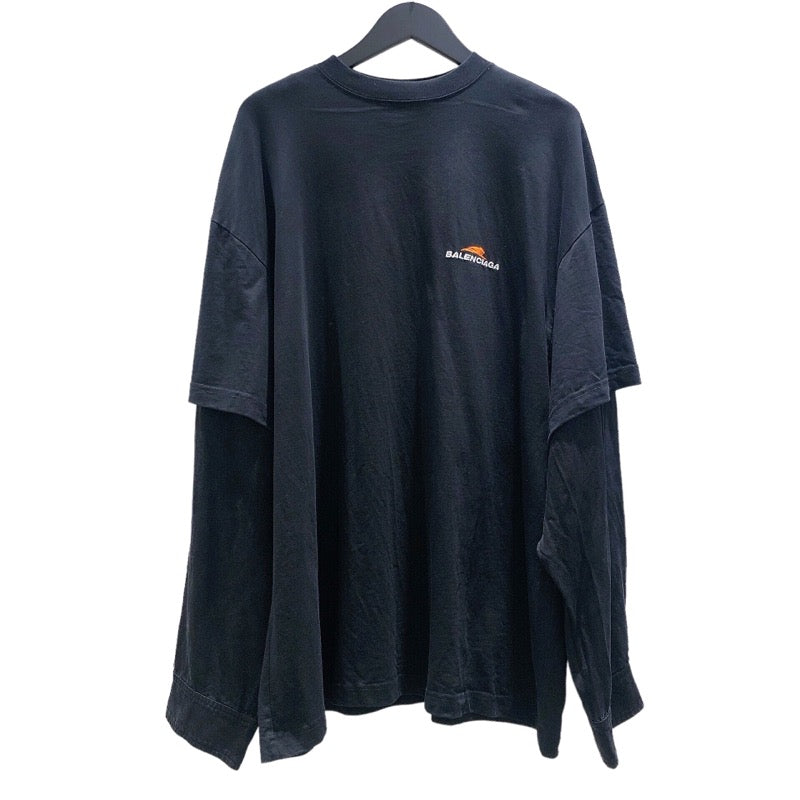 バレンシアガ BALENCIAGA レイヤードデザインシャツ 681042 ブラック コットン メンズ 長袖Ｔシャツ | 中古ブランドリユースショップ  OKURA(おお蔵)