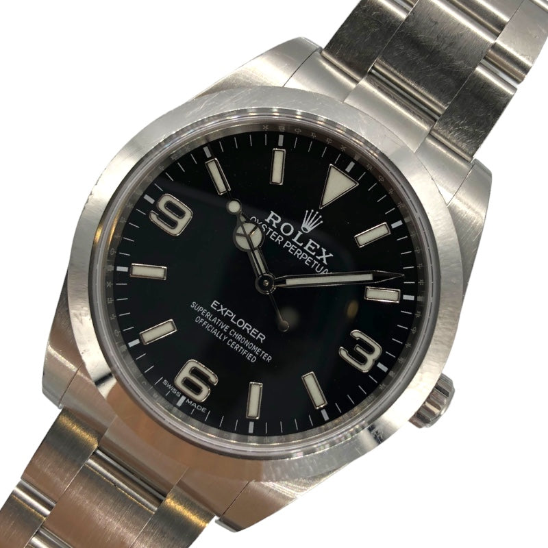 ロレックス ROLEX エクスプローラー1 ランダムシリアル 214270 ブラック×シルバー SS 自動巻き メンズ 腕時計