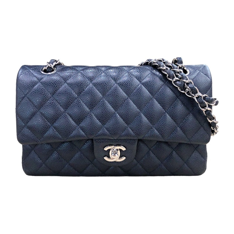 シャネル CHANEL マトラッセ25 A01112 18番台 ネイビー シルバー金具 キャビアスキン レディース ショルダーバッグ |  中古ブランドリユースショップ OKURA(おお蔵)