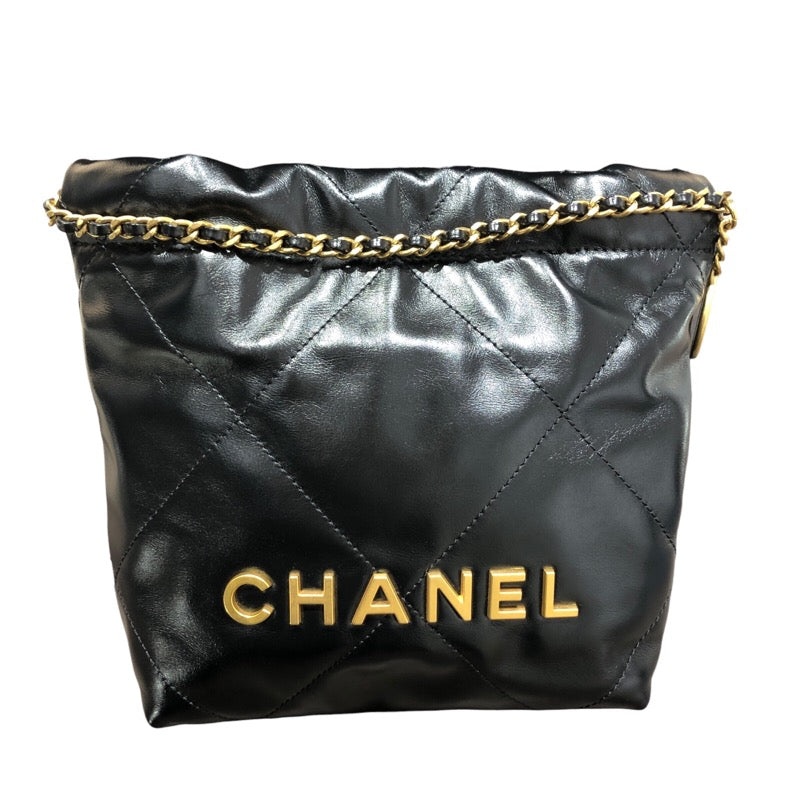 シャネル CHANEL CHANEL22ミニバッグ AP3980 ブラック/GD金具 シャイニーカーフ レディース ショルダーバッグ |  中古ブランドリユースショップ OKURA(おお蔵)