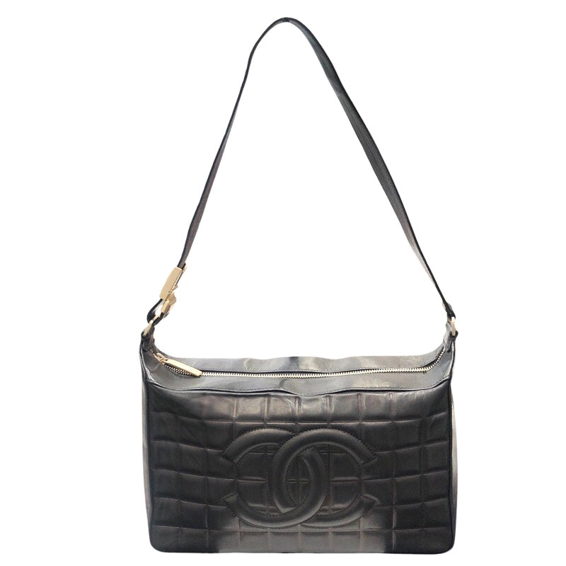 シャネル CHANEL チョコバーセミショルダーバッグ ブラック