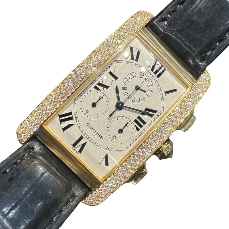 カルティエ Cartier タンク アメリカン クロノリフレックスLM WB702151 K18イエローゴールド メンズ 腕時計 |  中古ブランドリユースショップ OKURA(おお蔵)