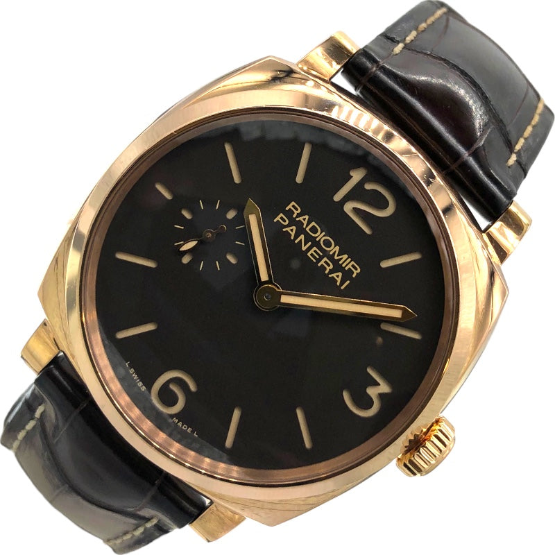 パネライ PANERAI ラジオミール 1940 オロロッソ PAM00513 ブラウン×ゴールド K18PG/クロコダイルレザー メンズ |  中古ブランドリユースショップ OKURA(おお蔵)