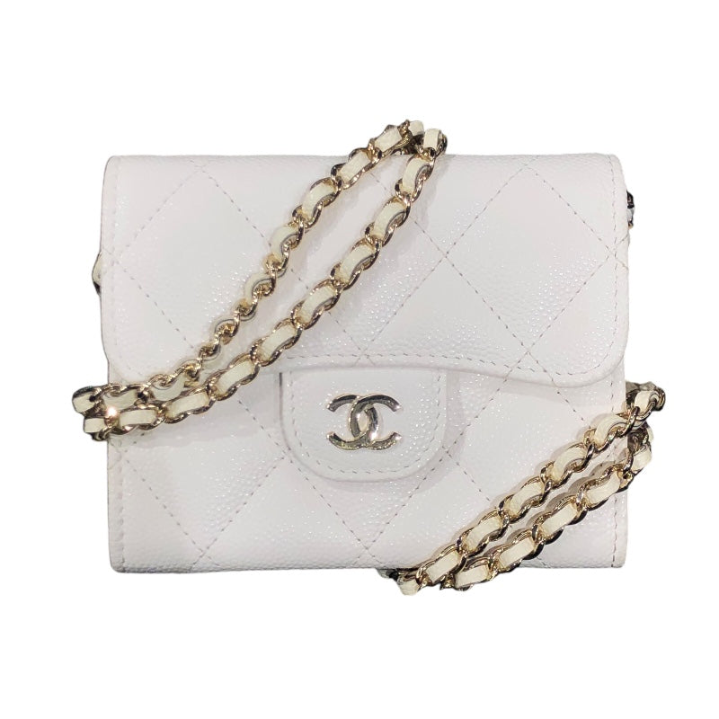 シャネル CHANEL マトラッセチェーンウォレット AP2569 ホワイト/ゴールド金具 キャビアスキン ショルダーバッグ レディース 中 |  中古ブランドリユースショップ OKURA(おお蔵)