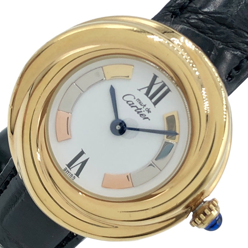 カルティエ Cartier マスト トリニティ ヴェルメイユ W1010744 ゴールド/ブラック GF/SV レディース 腕時計 |  中古ブランドリユースショップ OKURA(おお蔵)