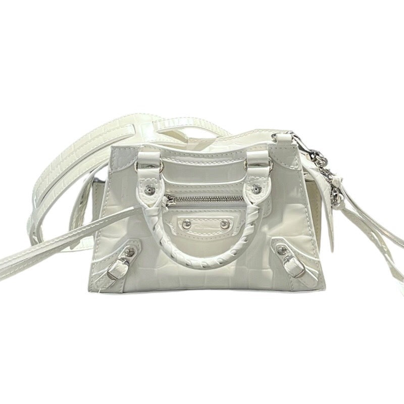 BALENCIAGA ホワイトショルダーバッグ BALENCIAGA ショルダーバッグ ホワイト レザー