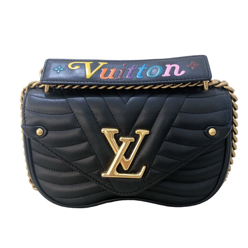 ルイ・ヴィトン LOUIS VUITTON ニューウェーブ・チェーンバッグ PM M51683 ブラック ゴールド金具 レザー レディース |  中古ブランドリユースショップ OKURA(おお蔵)