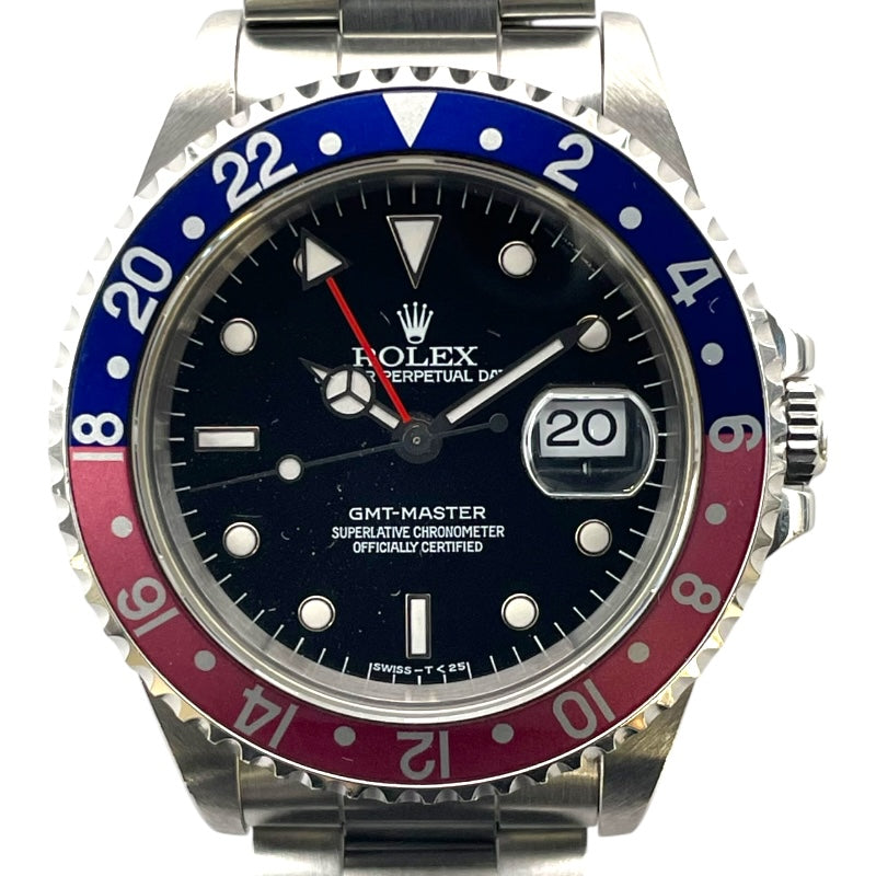 ロレックス ROLEX GMTマスター W番 16700 ブラック スパイダー文字盤