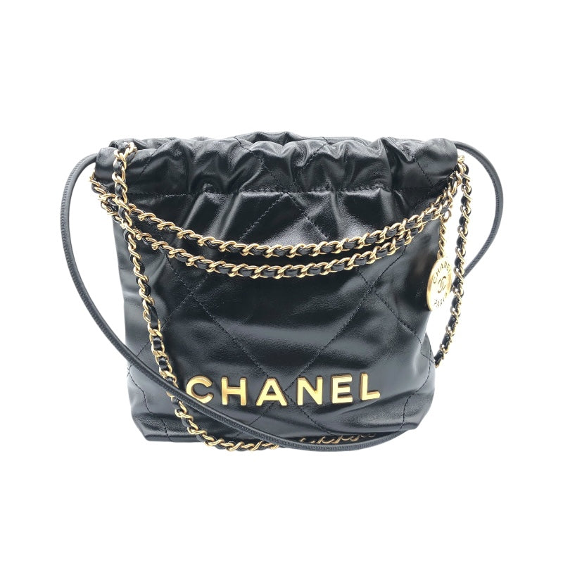 シャネル CHANEL CHANEL22ミニバッグ AS3980 ブラック/GD金具