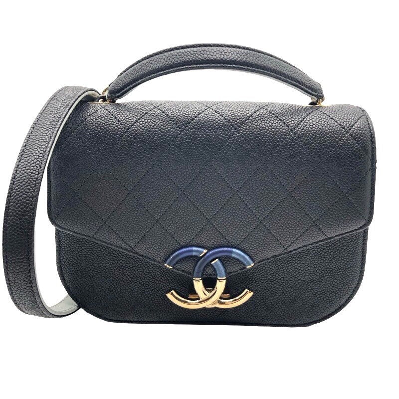 シャネル CHANEL ココマークトップハンドルバッグ A93659 ブラック 
