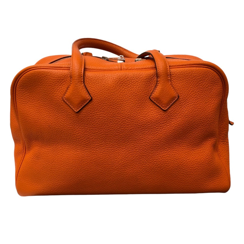 エルメス HERMES ヴィクトリアエラン38 □N刻印 オレンジ・SV金具