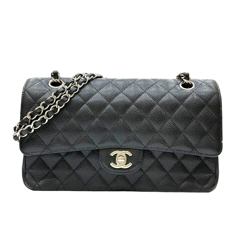 シャネル CHANEL マトラッセ25 チェーンショルダーバッグ A01112 28番台 ブラック シルバー金具 キャビアスキン レディース |  中古ブランドリユースショップ OKURA(おお蔵)