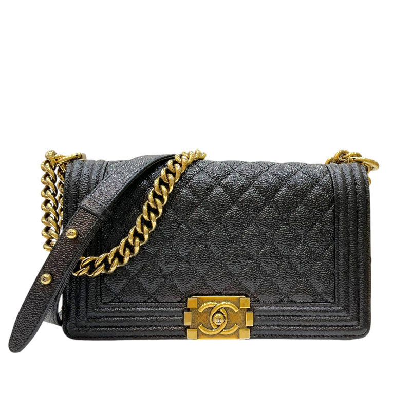 シャネル CHANEL ボーイシャネル チェーンショルダーバッグ25 A67086 20番台 ブラック ゴールド金具 キャビアスキン レディ |  中古ブランドリユースショップ OKURA(おお蔵)