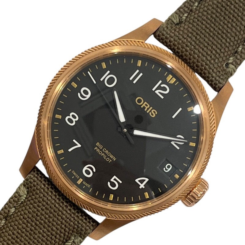 オリス ORIS ビッグクラウン プロパイロット ビッグデイト 0175177613164 ブロンズ/SS メンズ 腕時計 |  中古ブランドリユースショップ OKURA(おお蔵)