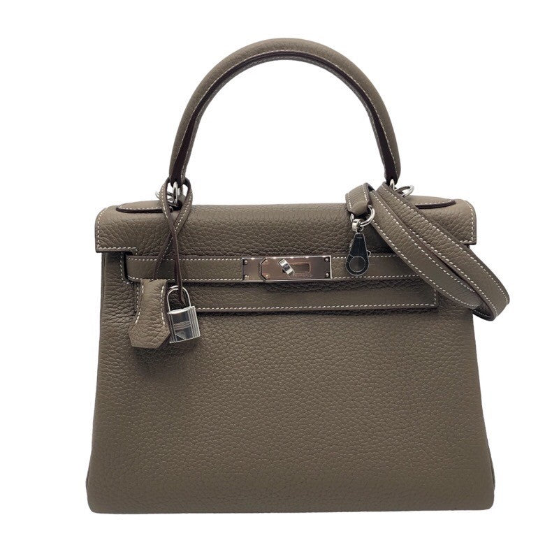 エルメス HERMES ケリー28 内縫い B刻 エトゥープ×SV金具