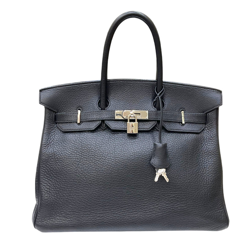 エルメス バーキン35 正規品 エルメス HERMES バーキン35 □D刻印 ブラック シルバー金具
