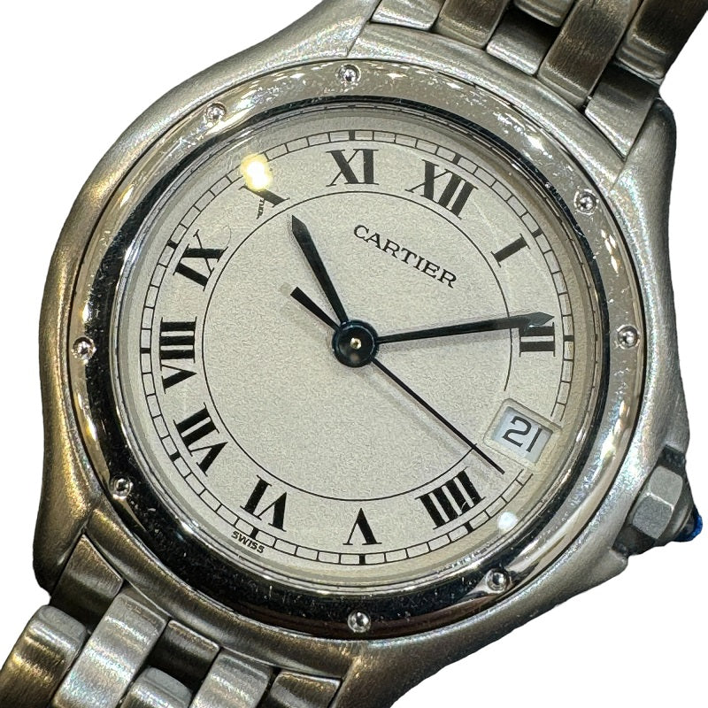 カルティエ Cartier パンテール クーガー SM W35001F5 ホワイト ステンレススチール レディース 腕時計 |  中古ブランドリユースショップ OKURA(おお蔵)