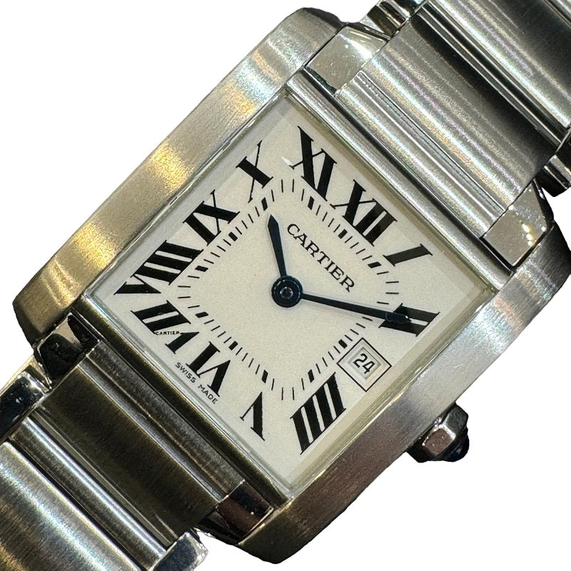 カルティエ Cartier タンク フランセーズMM W51011Q3 ホワイト ステンレススチール レディース 腕時計 |  中古ブランドリユースショップ OKURA(おお蔵)