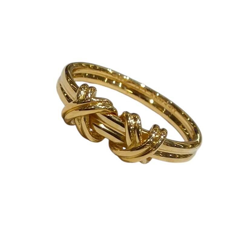 ティファニー TIFFANY＆CO Wシグネチャーリング K18ゴールド 