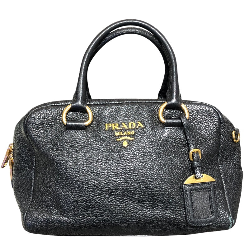 プラダ PRADA 2WAYハンドバッグ ブラック レザー レディース ハンドバッグ | 中古ブランドリユースショップ OKURA(おお蔵)