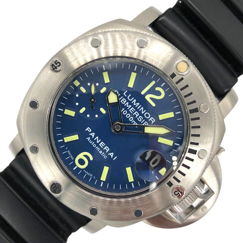 パネライ PANERAI ルミノール サブマーシブル 1000m PAM00087 ブルー SS/純正ラバーベルト/純正尾錠 自動巻き メン |  中古ブランドリユースショップ OKURA(おお蔵)