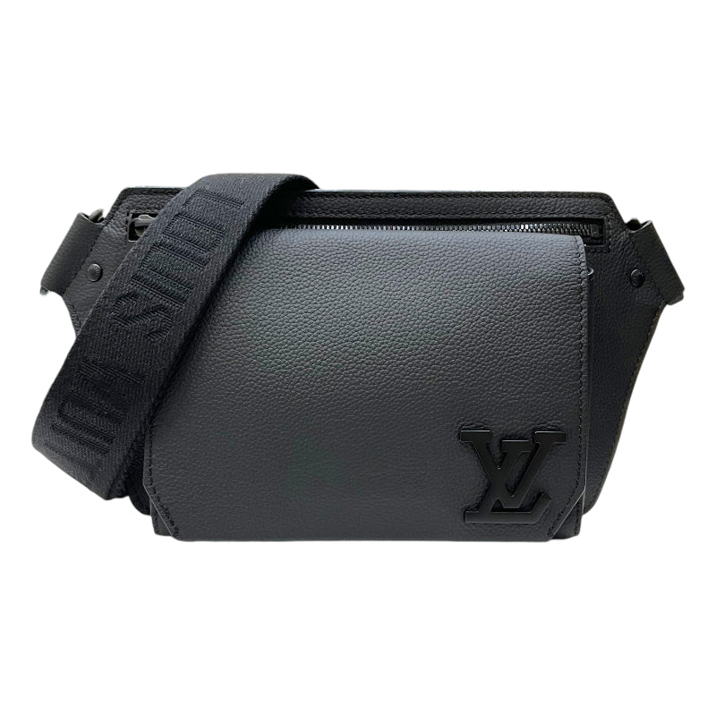 ルイ・ヴィトン LOUIS VUITTON テイクオフ・スリング バッグ M57081 ブラック グレインカーフレザー メンズ ボディバッグ