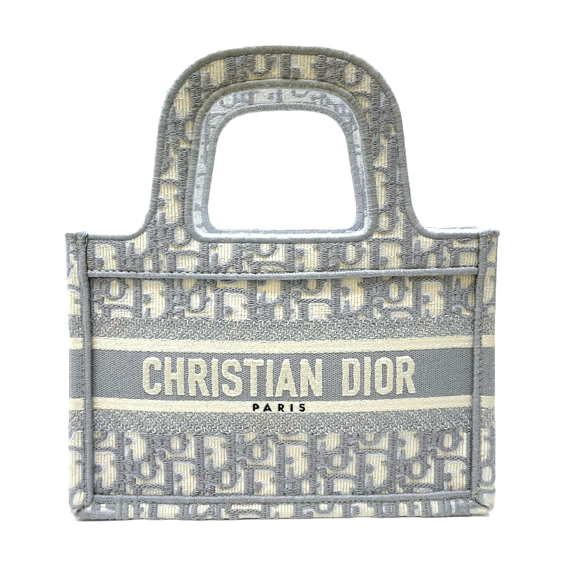 クリスチャン・ディオール Christian Dior ブックトート ミニ グレー キャンバス レディース ハンドバッグ |  中古ブランドリユースショップ OKURA(おお蔵)