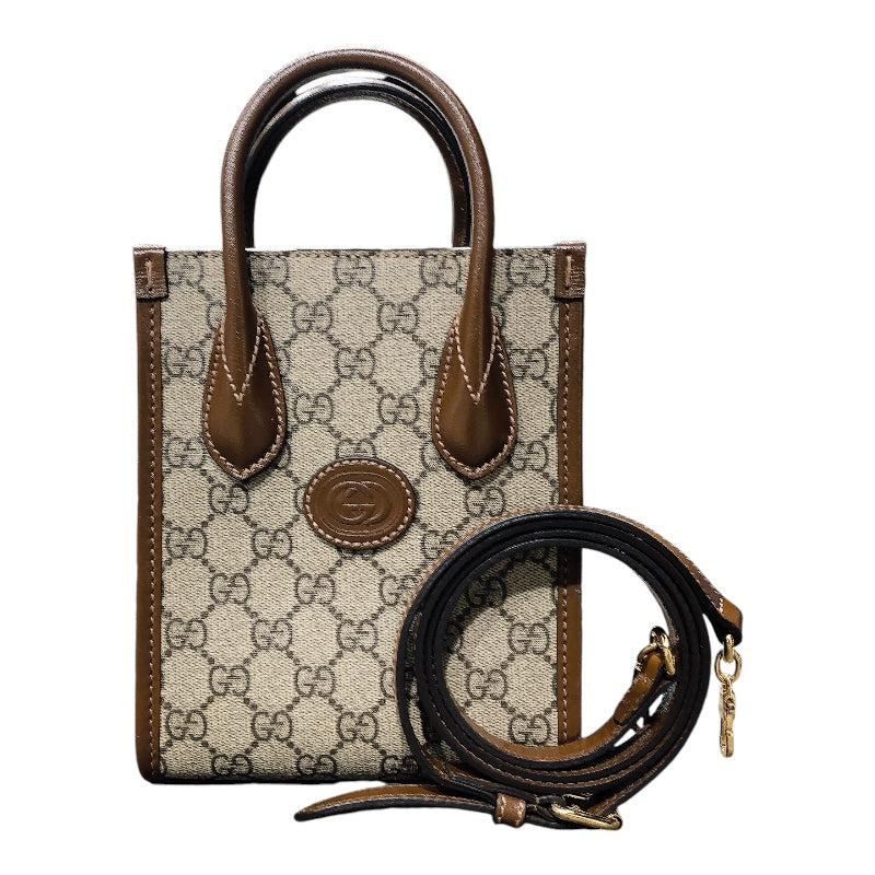 グッチ GUCCI インターロッキングG ミニバッグ 671623 ベージュ