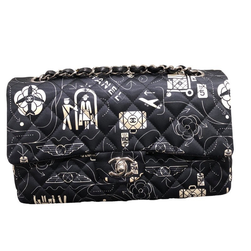 CHANEL ロゴプリント ブラックミニスカート - メルカリ