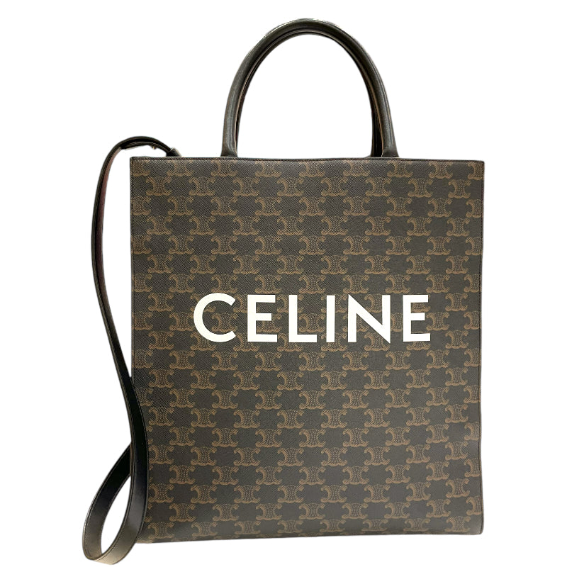 セリーヌ CELINE ミディアム バーティカル カバ 194432 ブラック トリオンフ・キャンバス/レザー レディース ハンドバッグ |  中古ブランドリユースショップ OKURA(おお蔵)