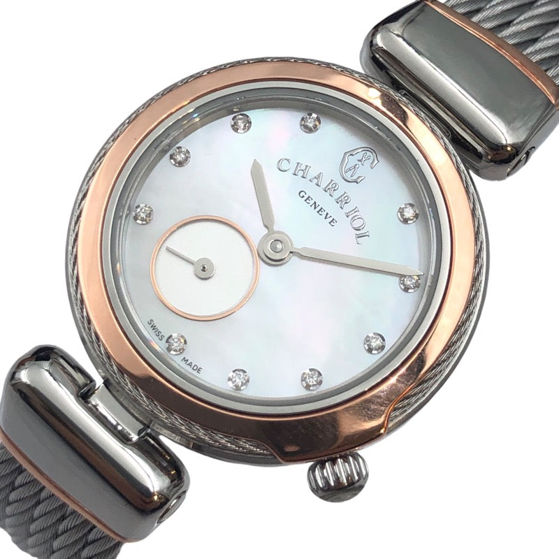 シャリオール CHARRIOL geneve クオーツ レディース シャリオール CHARRIOL ケルトレガシーウオッチ ホワイトシェル