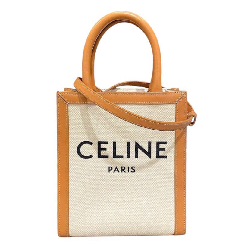 セリーヌ CELINE バーティカルカバ ミニ 193302 ナチュラル/タン キャンバス/レザー レディース ショルダーバッグ |  中古ブランドリユースショップ OKURA(おお蔵)