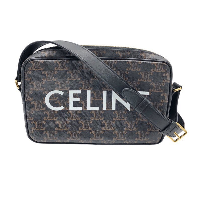 セリーヌ CELINE ミディアム メッセンジャーバッグ 194502 ブラック×GD金具 トリオンフキャンバス ユニセックス ショルダーバ |  中古ブランドリユースショップ OKURA(おお蔵)