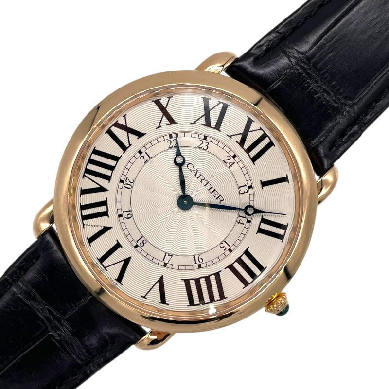 カルティエ Cartier ロンド ルイ カルティエ XL W6801004 シルバー K18PG/純正ベルト/純正尾錠 手巻き メンズ 腕 |  中古ブランドリユースショップ OKURA(おお蔵)