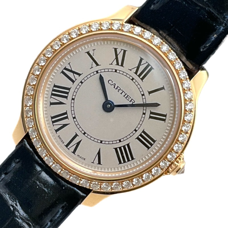 ど*ー様 Cartier 腕時計 シルバー/ゴールド カルティエ Cartier ロンド ルイ カルティエ WJRN0009 K18ピンク