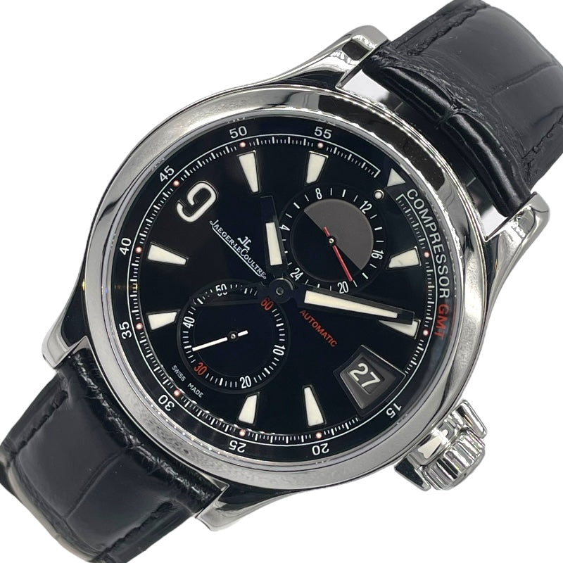 ジャガー・ルクルト JAEGER-LE COULTRE マスターコンプレッサー GMT 146.805 (Q1738471) ブラック SS |  中古ブランドリユースショップ OKURA(おお蔵)