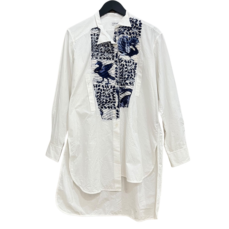 ロエベ LOEWE アシンメトリー ロングシャツ S2109770AK ホワイト