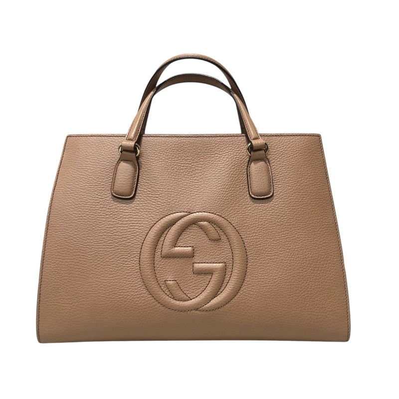 グッチ GUCCI ソーホー2WAY 607721 ベージュ レザー レディース