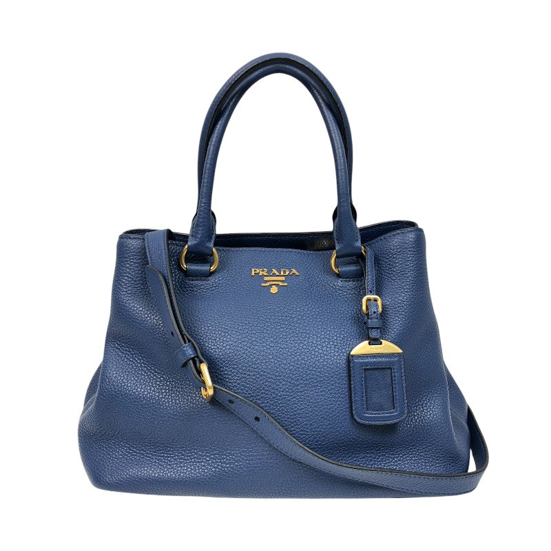 プラダ PRADA ヴィッテロダイノ 2WAYトートバッグ ブルー ヴィッテロダイノレザー レディース トートバッグ | 中古ブランドリユースショップ  OKURA(おお蔵)