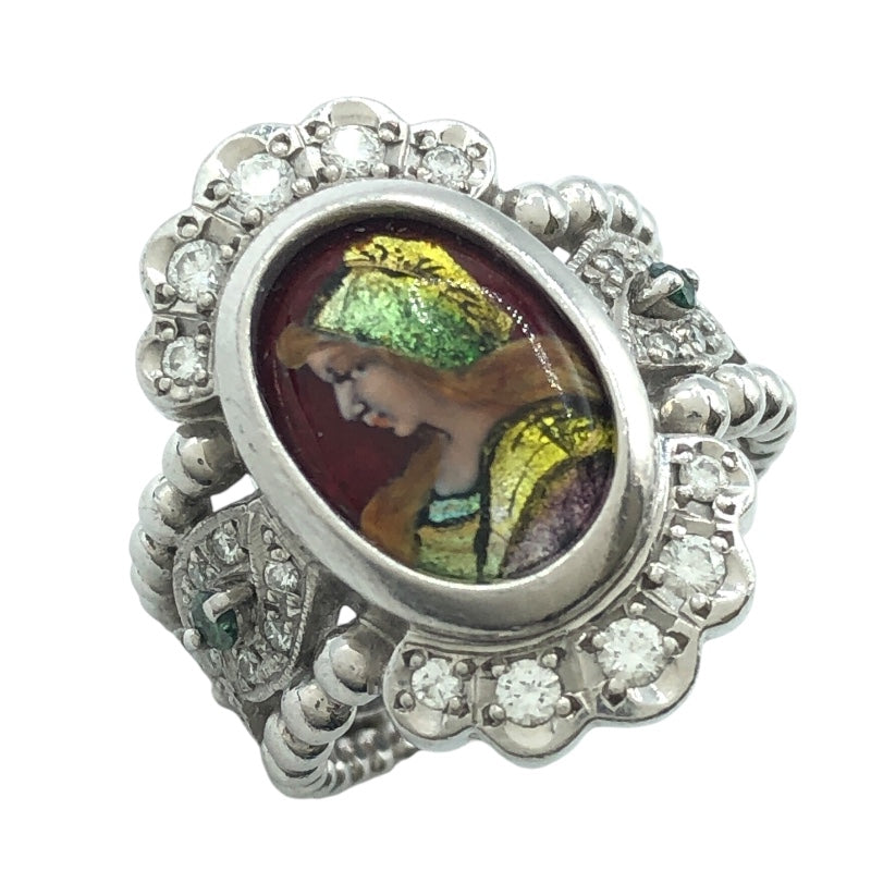 梶光夫リングエマイユリング Pt900/K18YG ジュエリー | 中古ブランド