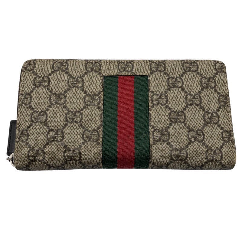 グッチ GUCCI ニューウェブ ラウンドファスナー長財布 408831 GGスプリーム メンズ 長財布 | 中古ブランドリユースショップ  OKURA(おお蔵)