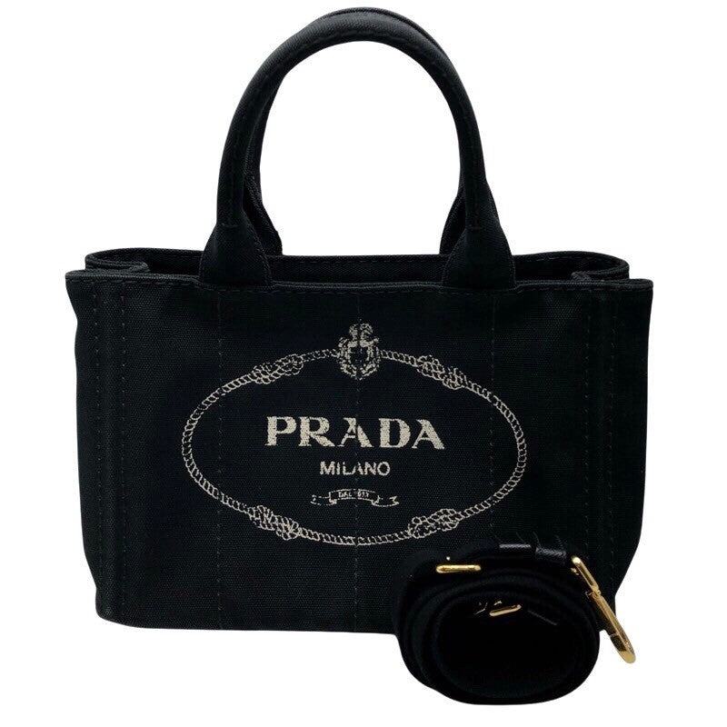 プラダ PRADA カナパ スモールバッグ ブラック キャンバス レディース ハンドバッグ | 中古ブランドリユースショップ OKURA(おお蔵)