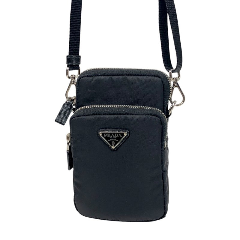 プラダ PRADA Re-Nylon スマートフォンケース ZZT024 ブラック シルバー金具 ナイロン レディース ショルダーバッグ |  中古ブランドリユースショップ OKURA(おお蔵)