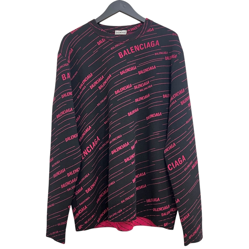 バレンシアガ BALENCIAGA ダイアゴナルジャガード ニット
