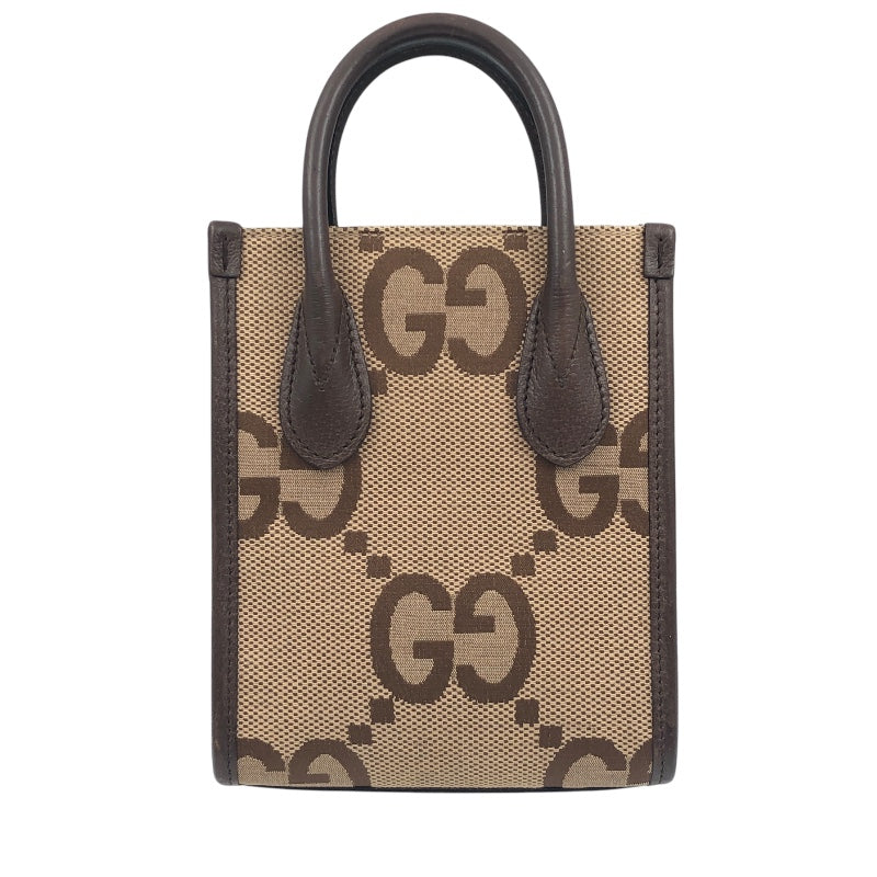 グッチ GUCCI ジャンボGG ミニトート 690406 ベージュ×ブラウン