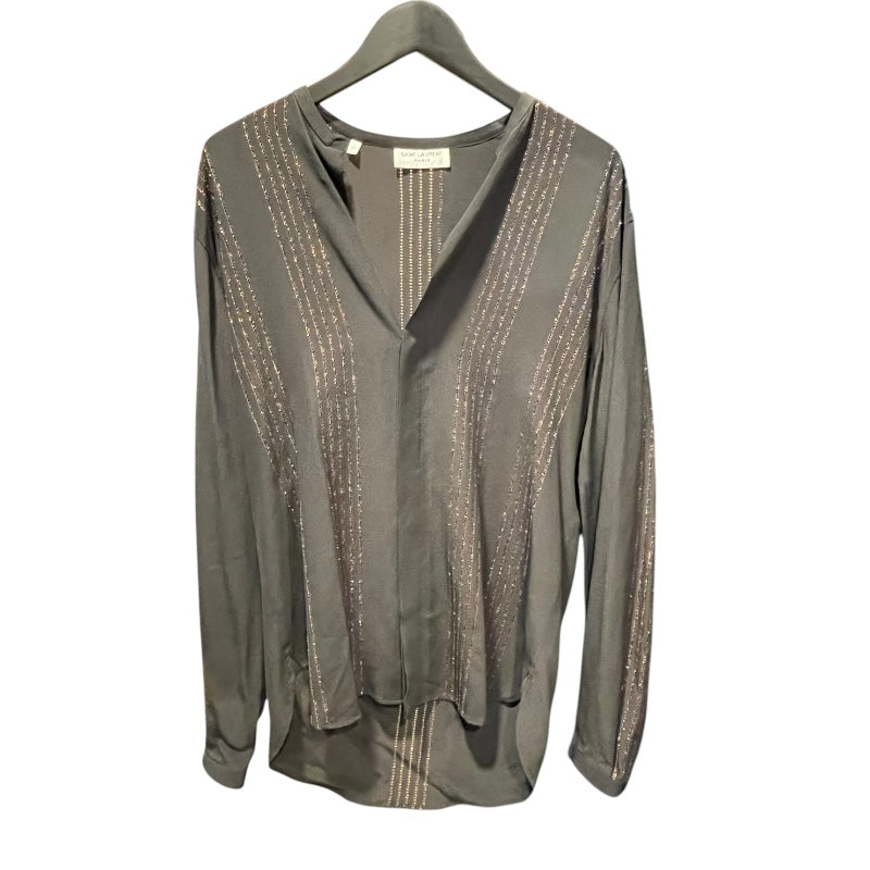 サンローラン SAINT LAURENT ラメストライプデザインシャツ